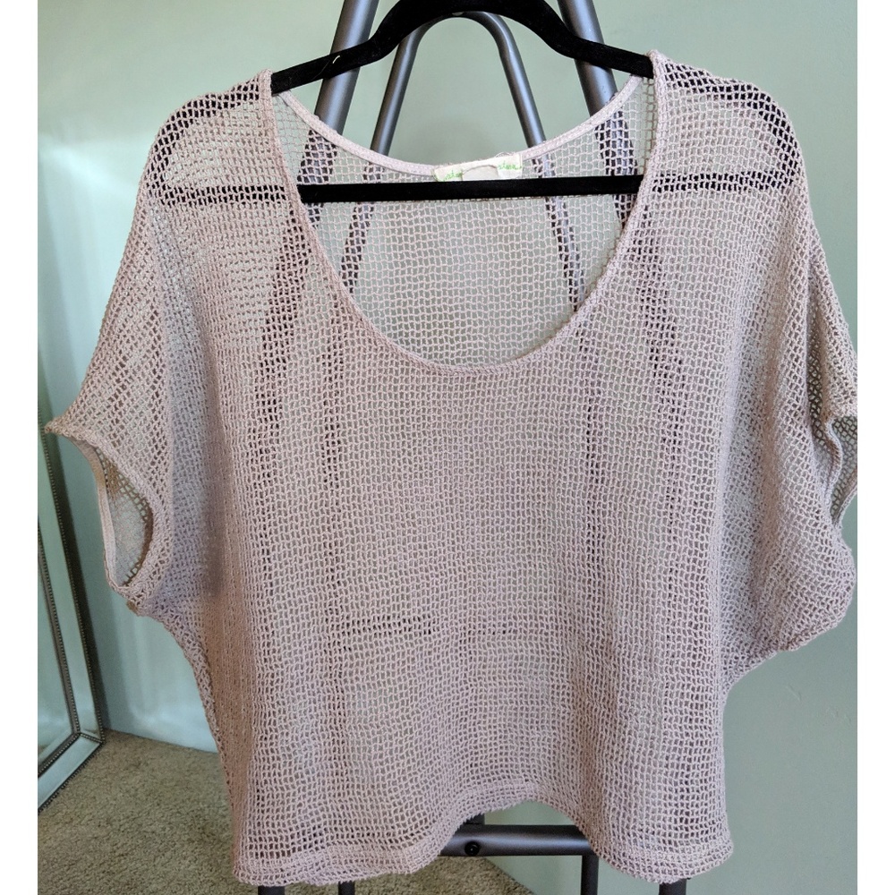 Staring at Stars Mesh Nude Cover Up Shirt